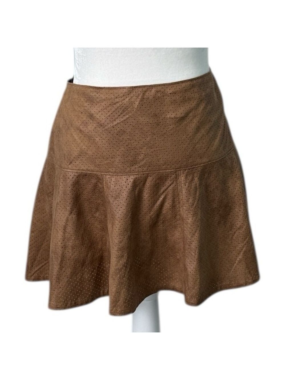 Club Monaco Camel Brown Fit and Flare Skater Mini Skirt Size 6